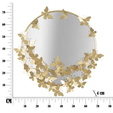 LUSTRO FARFALLE Okrągłe 74X4X75 cm (Lustro Ø 60 cm)